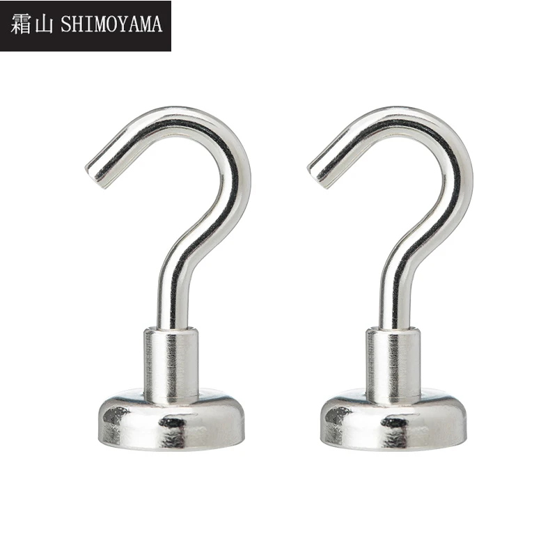 

SHIMOYAMA 2 шт. сильные магнитные крючки сверхмощный неодимовый магнит Настенные Крючки вешалка для ключей подвесная стандартная организация
