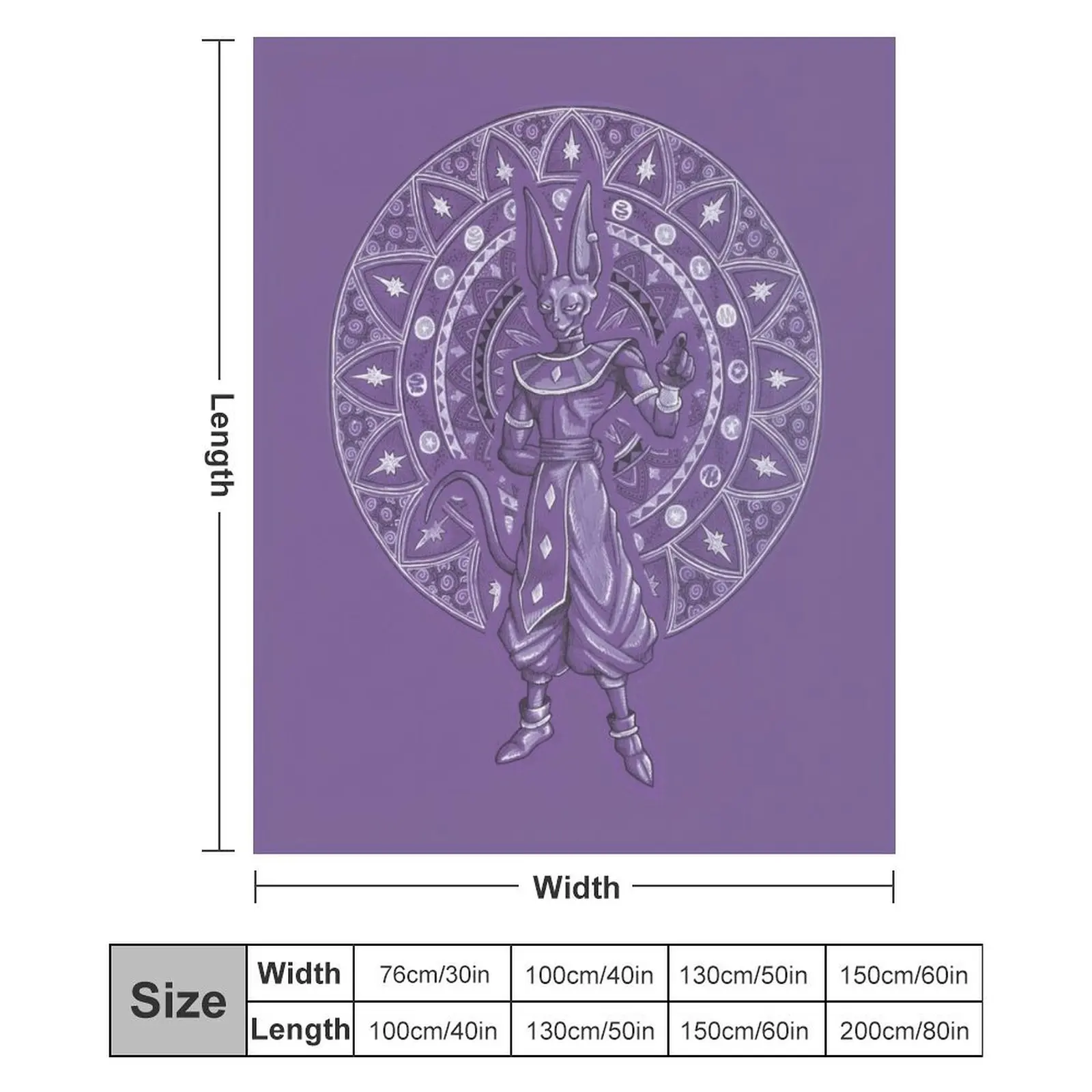 Одеяло Beerus-Sama на заказ декоративные одеяла для пикника диван