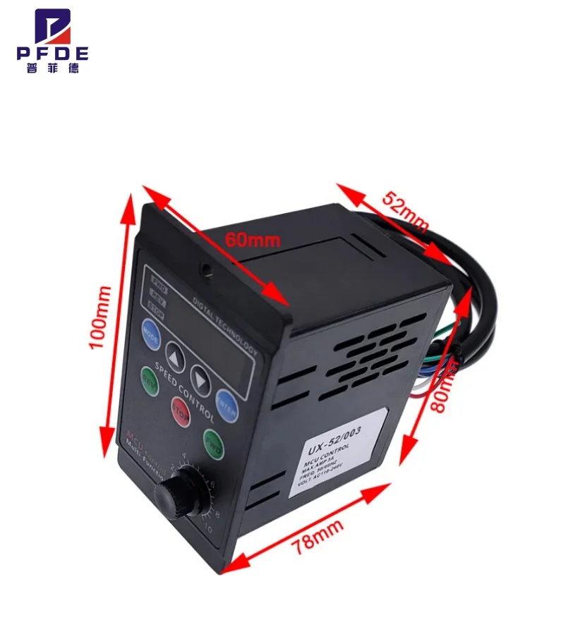 

Интеллектуальный цифровой регулятор скорости Ux-52 6-400 Вт