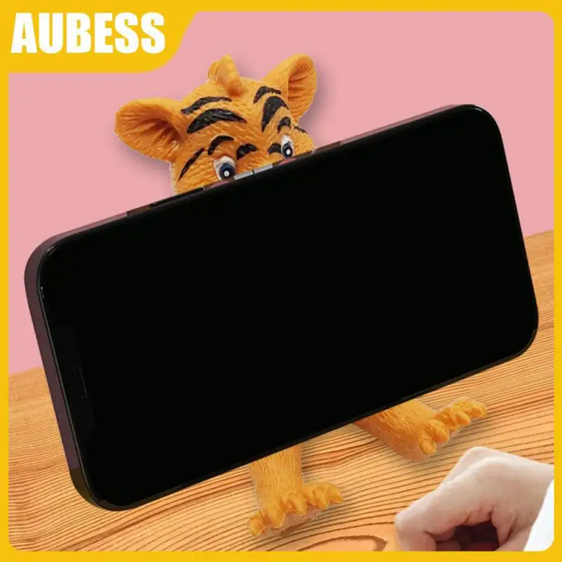 

Abs Cell Phone Holder Creative Desktop Bracket Cartoon Adjustable Portable Tablet Support Consumer Electronics Tiger Rabbit
