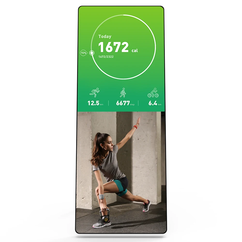 

Smart touch screen 43inch gym advertising interactive android wifi fitness smart magic mirror lcd workout