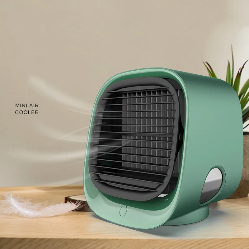 

2020 new mini negative ion air conditioning cooling fan humidification refrigeration night light USB desktop cooler