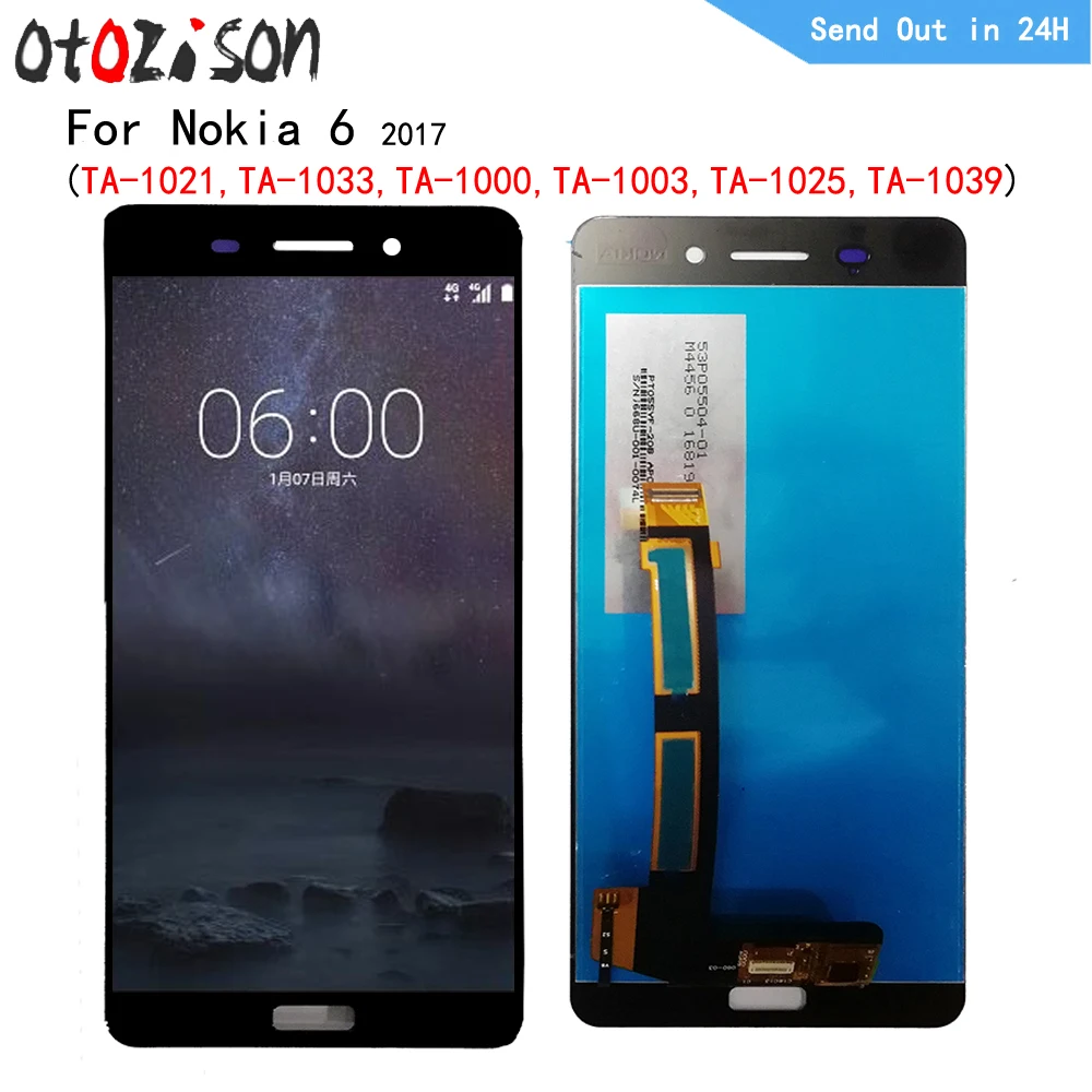5 5-дюймовый IPS-дисплей для Nokia 6 TA-1021 TA-1033 TA-1000 TA-1003 ЖК-экран сенсорная панель
