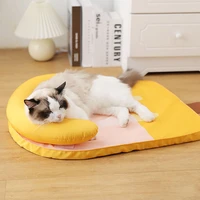 removable cat bed ice silk fabric bite resistant breathable cooling pet matnow for 2022 accesorios para gatos