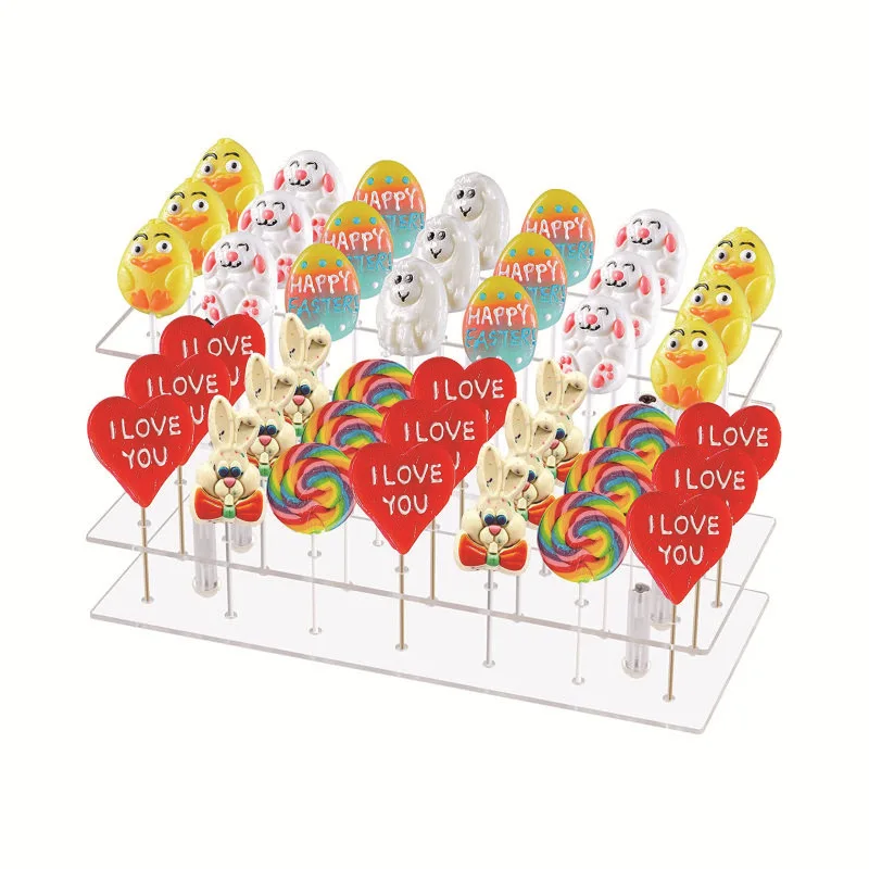 

21 Kong Yak Lollipop Display Rack Transparent Food Decoration Shelf Wedding Party Birthday Candy Rack