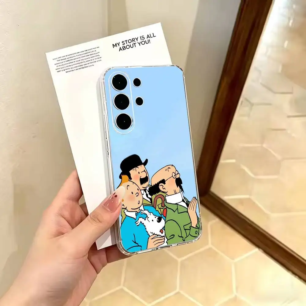 Прозрачный противоударный защитный чехол Classic-eexplorer Tintin-in из ТПУ для Samsung S 25,24,23,22,30,21,10,9,Ultra,Plus,Li (art.: 3920db9c2ebf4) - 3920db9c2ebf4