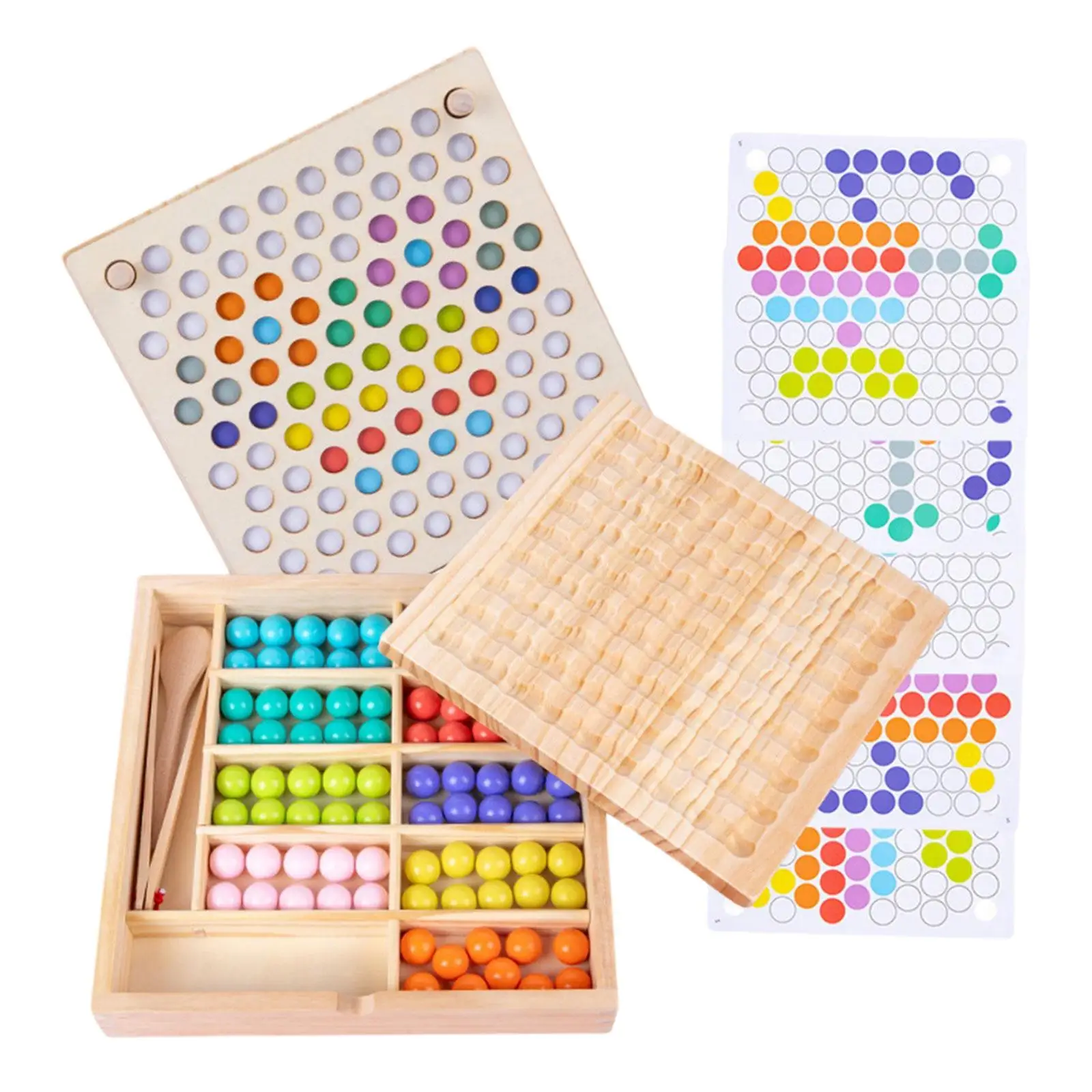 Деревянная доска с бусинами для устранения искусственной моторики дошкольников