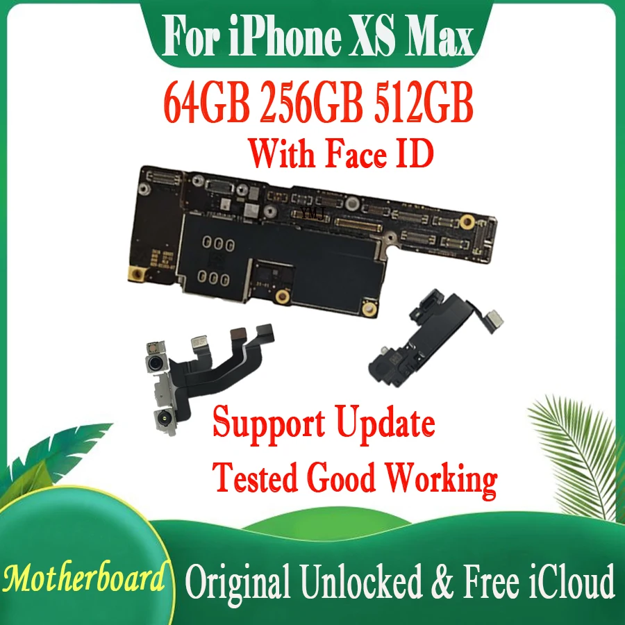 

100% оригинальная материнская плата Free ICloud для IPhone Xs Max 64 Гб 256 ГБ с/без Face ID разблокированная логическая плата с системой IOS материнская плата