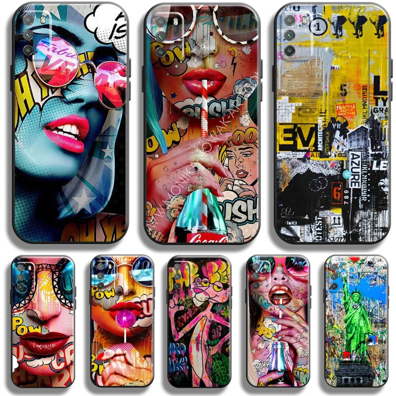 

Street Graffiti Oil Painting Case For Xiaomi Poco M3 M3 PRO 5G POCO X3 X3 Pro X3 F3 GT Phone Case Silicone Cover Funda Coque