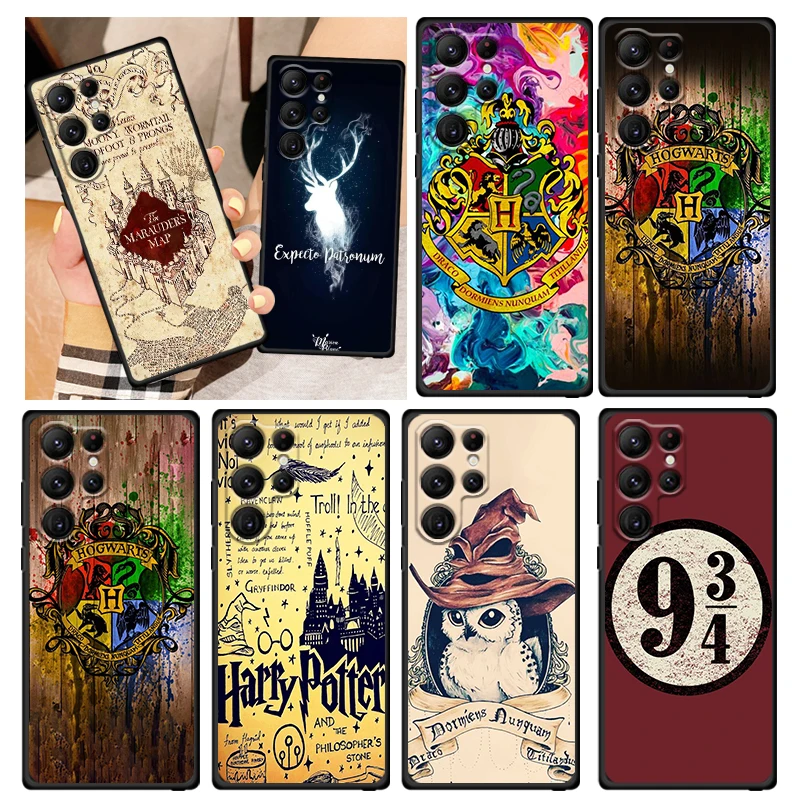 

Ring Potters Wand Harries Phone Case For Samsung Galaxy S22 S21 S20 FE S10 S10E S9 Plus Ultra Pro Lite 5G Black FUndas Cover TPU