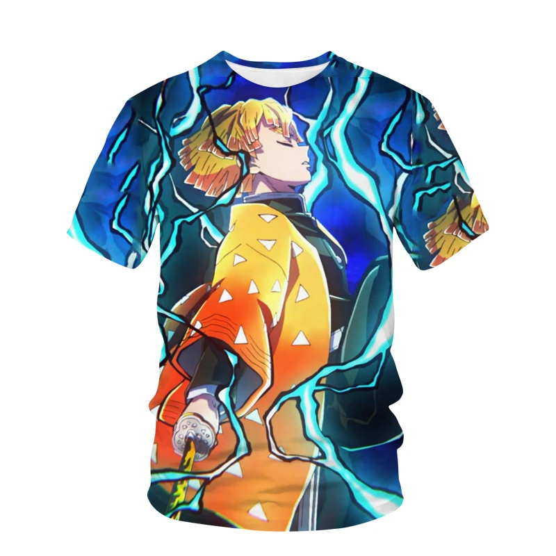 

Demon Slayer Printing T Shirt Men Fashion Streetwear Tops Women Kawaii O-Neck Short Sleeve Harajuku Fahsion Retro Anime Clothing