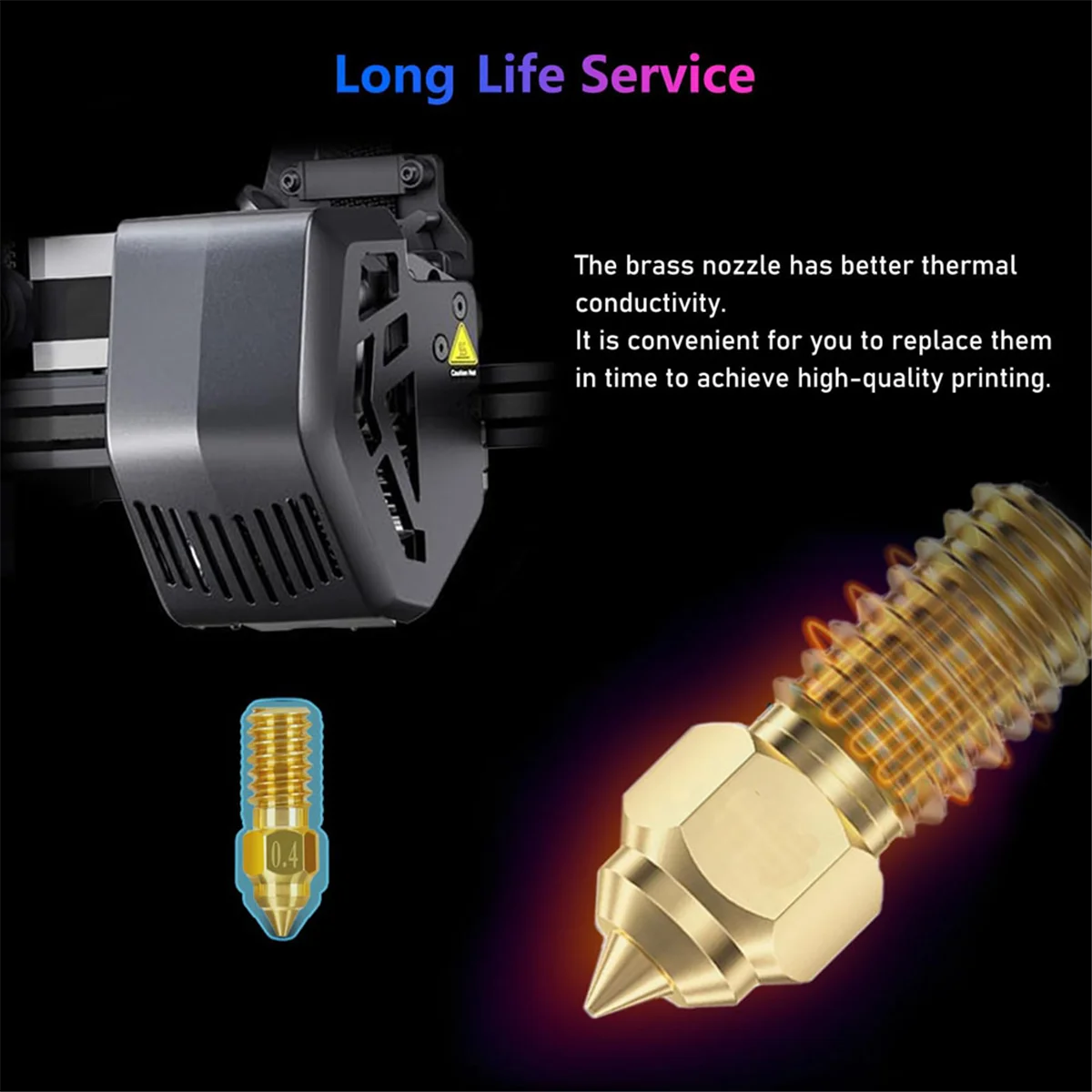 6 шт. для комплекта сопел Ender 3 V3 SE латунные сопла 3D-принтера 0 4 мм 8 экструдера с