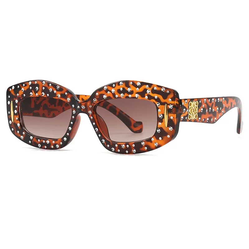 Солнцезащитные очки кошачий глаз для женщин модные блестящие ретро-очки