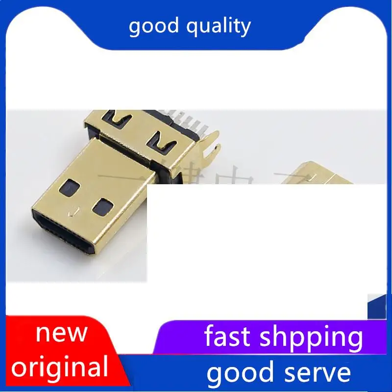 10 шт. Оригинальный Новый HDMI микро штырьковый зажим двухрядный 19P штырьковый зажим 1,0 позолоченный компьютерный интерфейс высокой четкости