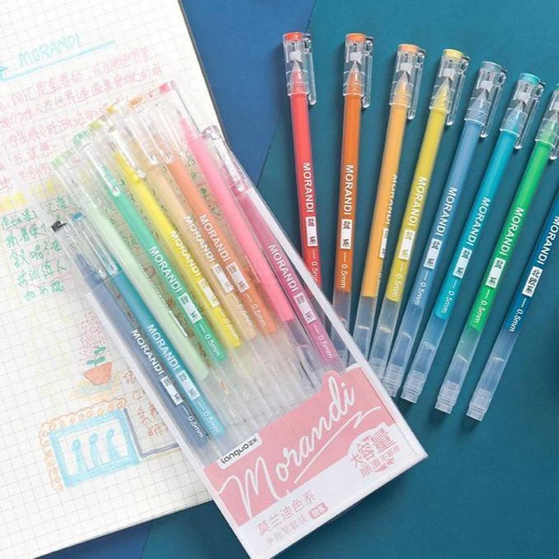 

36pcs Multicolor Gel Pen Mo Landi Marker Pens 0.5 Students Draw Hand Account Tools School Writing Stationery Boxed Colorful Pens