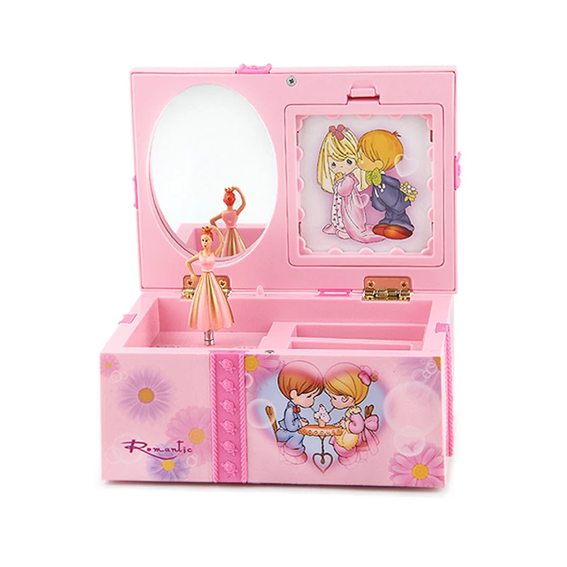 

Dancing Princess Music Box Plastic Jewelry Storage Box Xmas Birthday Wedding Valentine's Day Gift Decoration