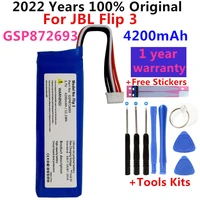 100 original new 3 7v 3000mah battery gsp872693 rechargeable battery pack for jbl flip 3 flip 3 gray tools kits