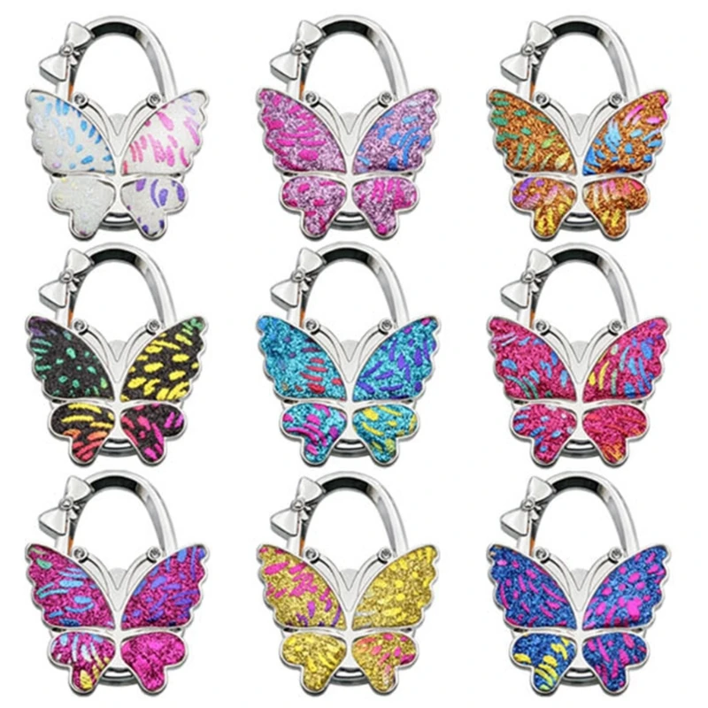 

Fashion Folding Bag Buckle Handbag Hook Multifunction Colorful Butterfly- Hook