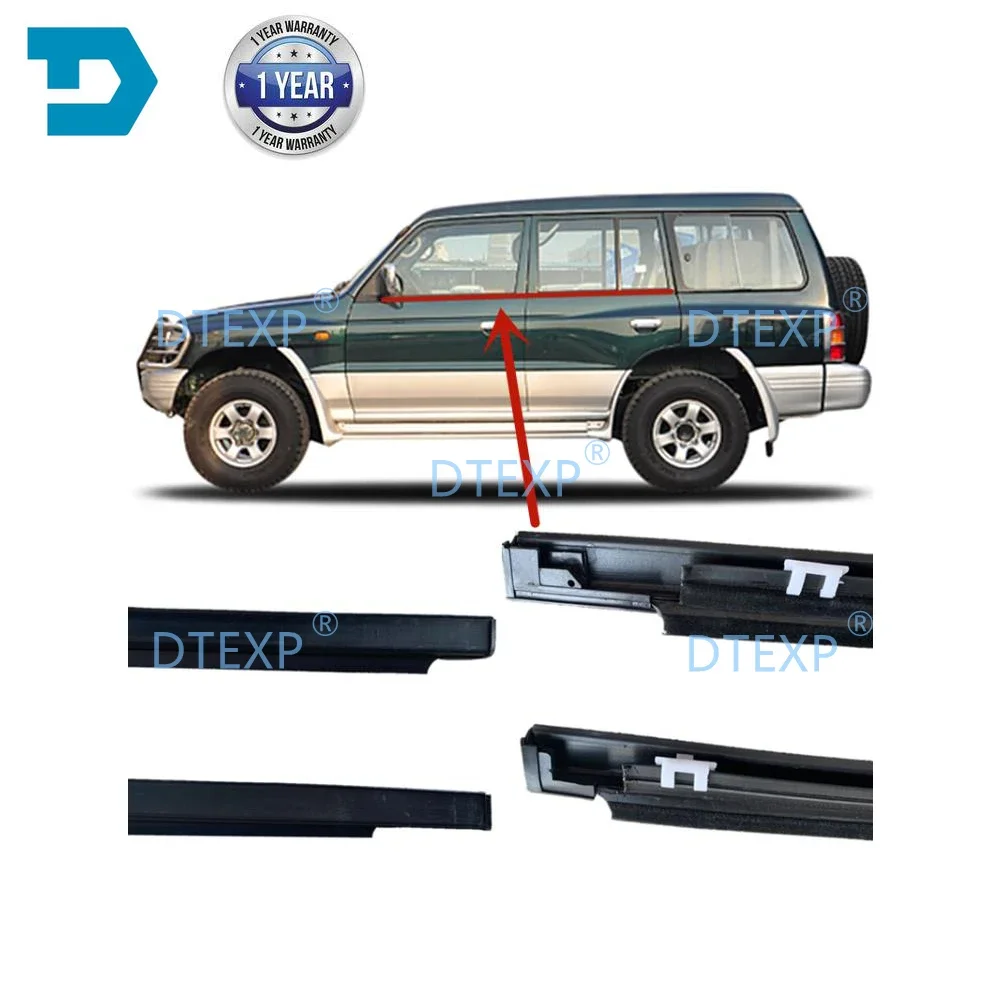 

4 шт., резиновые наружные оконные стекла для Pajero 2nd V20 MB669117 1989-1999, герметичная резина для стекла Montero, защита для 5 дверей
