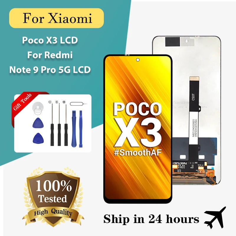 

Brand New 6.67 Inch For Xiaomi POCO X3 Lcd Touch Panel Digitizer Assembly For POCO X3 Pro Display M2007J20CG Screen With Tools