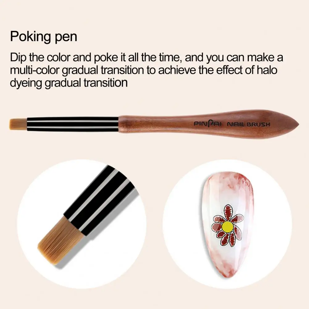 

Sandalwood Great Universal Nail Art Manicure Painting Brush Practical Nail Art Liner Soft Bristles Home Supplies