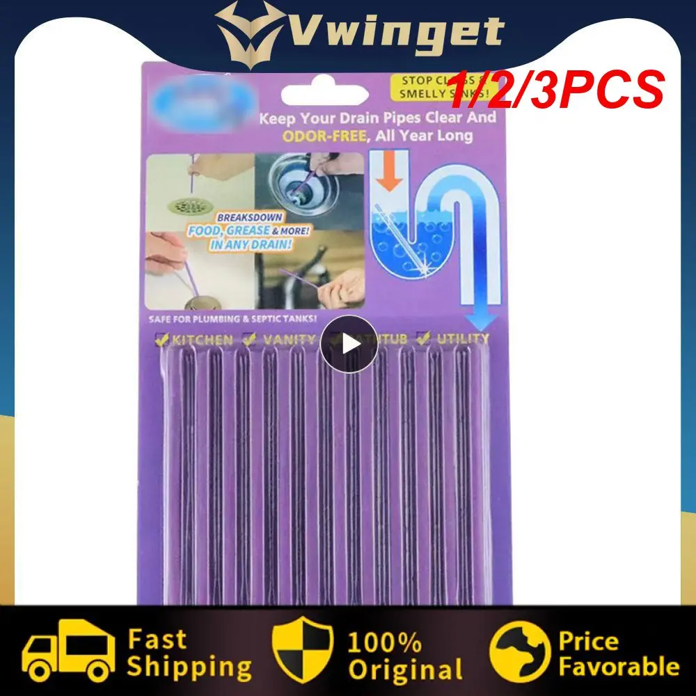 

1/2/3PCS set Sani Sticks Clogs Sink Drains Pipes Clean Odor Deodorizer Stick Decontamination To Deodorant The Kitchen Toilet