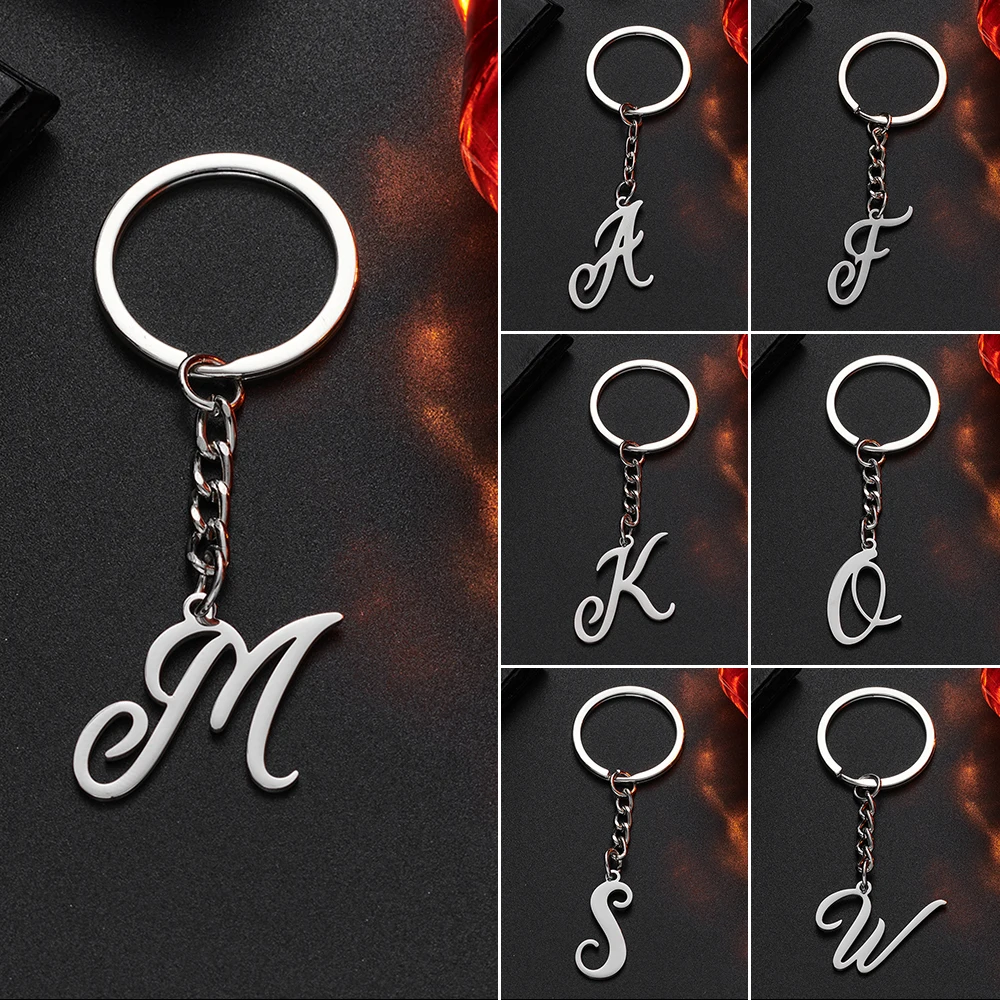 Оптовая продажа брелок с подвесками в виде алфавита новинка 2024 трендовый