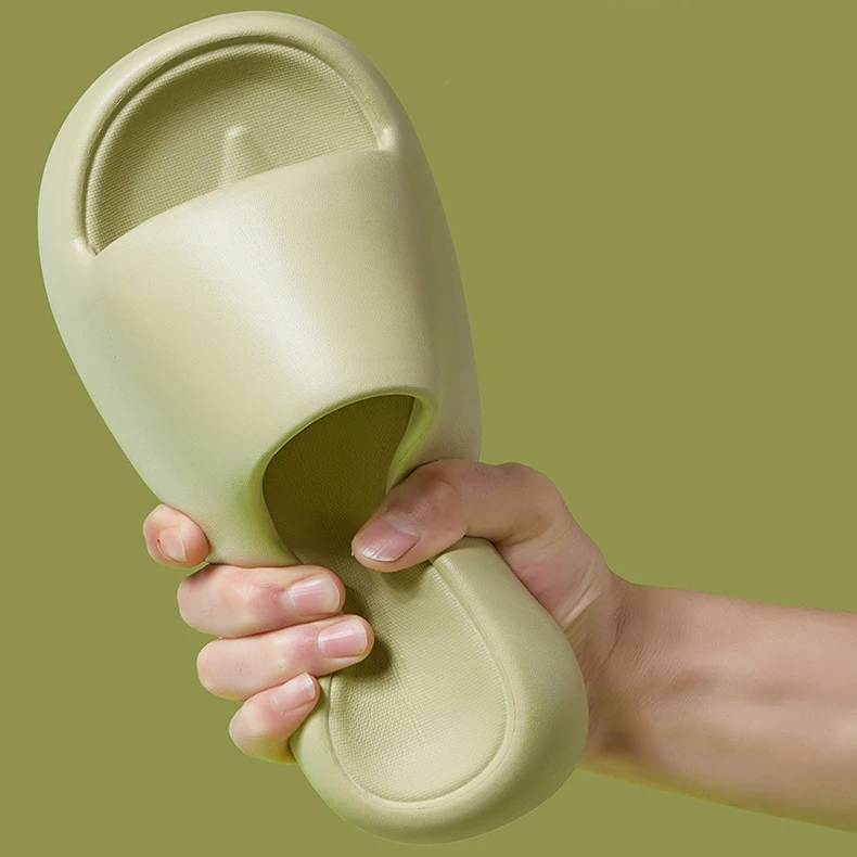 Bread Shoes Family Slippers Non-slip indoor bathroom anti-odor solid color thick soled slippers