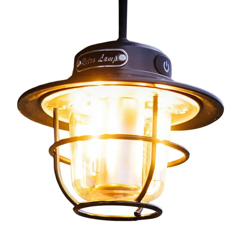 

Rechargeable Lantern LED Portable Flashlight 4 Modes Type C Powered Outdoor Lantern Rechargeable Retro Lanterns For Outdoor