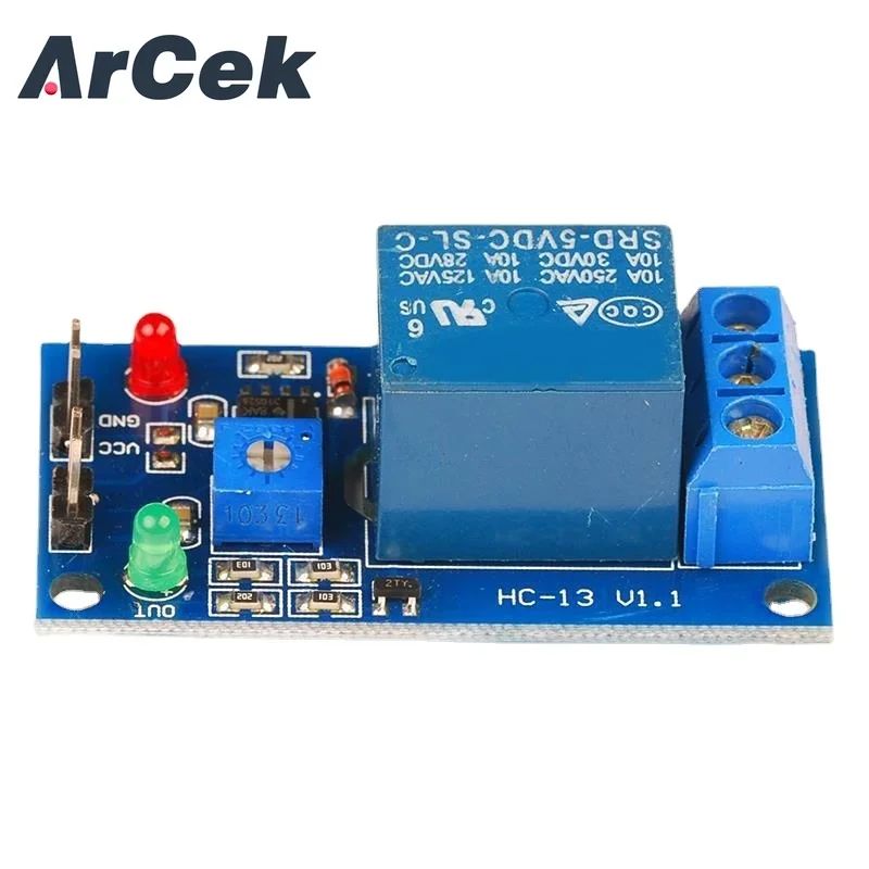 Нормально замкнутый модуль датчика вибрации 5 В 12 релейный 2-в-1 сигнализации