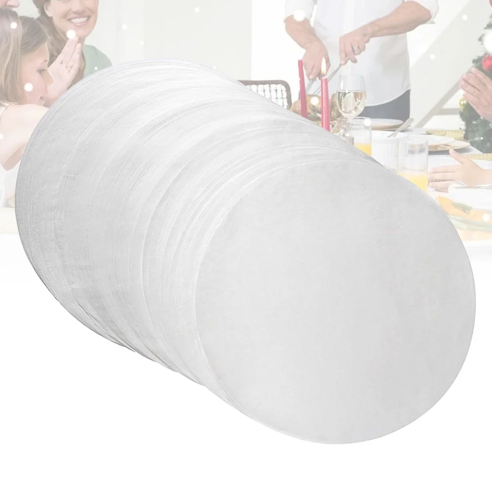 

50pcs Parchment Circles Non Round Parchment Paper Sheet Kitchen Paper Liners for Cakes Cooking Oven Air Fryer 15X15cm
