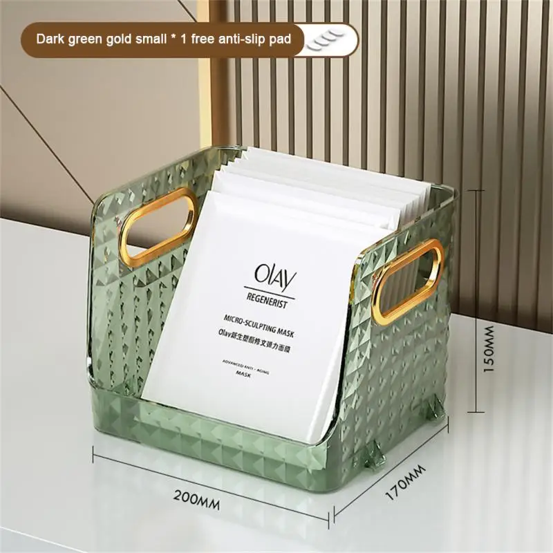 

Light Luxury Storage Basket Acrylic High Quality Diamond Desktop Storage Box Transparent Cosmetics Storage Box Storage Box