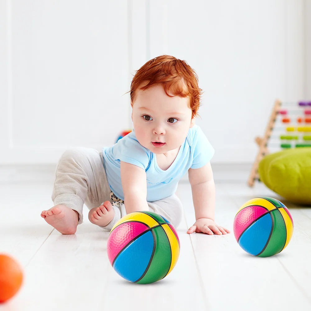

Цветной надувной баскетбольный мяч из искусственной кожи, обучающая игрушка для детей, игрушки для снятия стресса, для аутизма, снятия стресса
