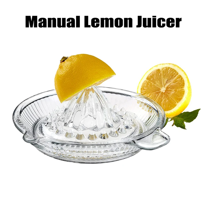 

Glass Manual Lemon Juicer Orange Squeezer Juice Extractor Fruit Juicer Cocktail Drink Kitchen Accessories
