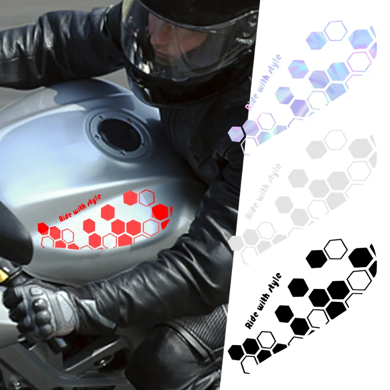 

Honeycomb Styled Car Sticker Motorcycle Front Fender Comb Vinyl Sticker Universal Motorcycle Body Trim Sticker Car Accessories