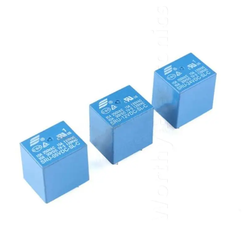 

Free shipping 10pcs/lot SRU-05V 12V 24VDC-SL-C 5Pin 10A 22F Relay
