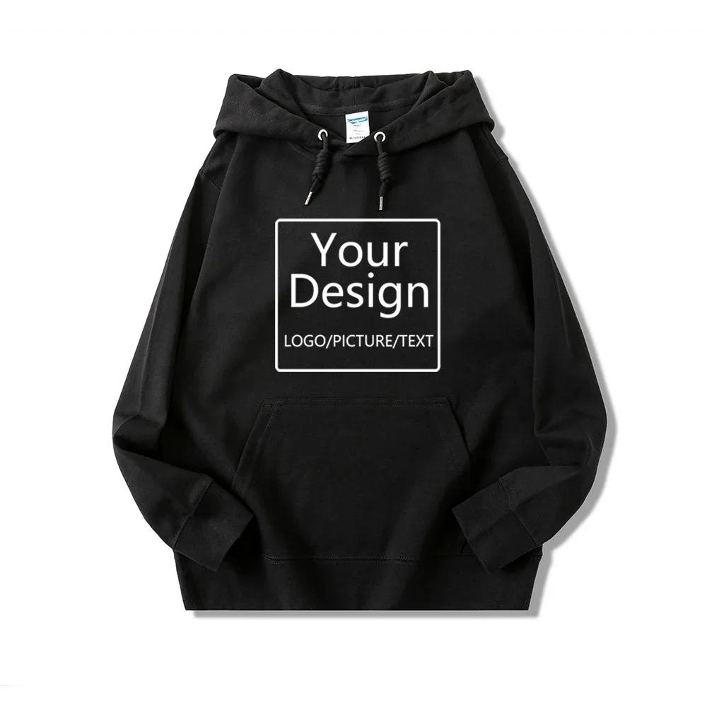 

Custom Logo Printing Pullover Harajuku Men Women DIY Your Like Photo Loose Sweatshirts Fashion Customized Wholesale Clothing