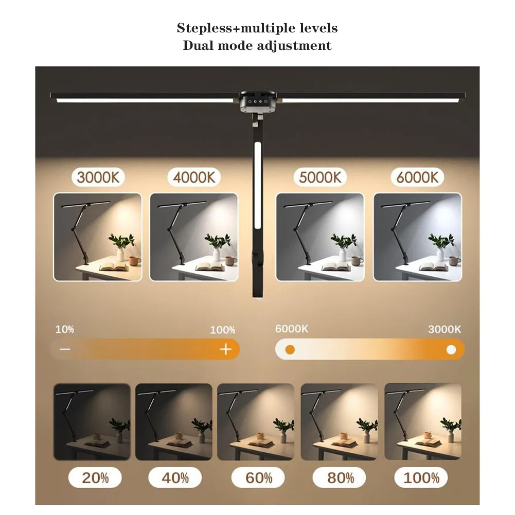 Светодиодная настольная лампа книжный светильник современная архитектурная с