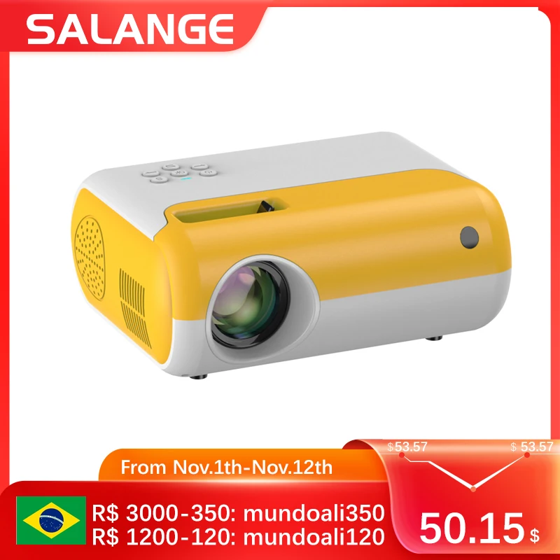 

Salange Mini Projector P80 Support 1080p 3800 Lumens Mini WiFi Projector Miracast Video Beamer Home Cinema Movie LED Projetor