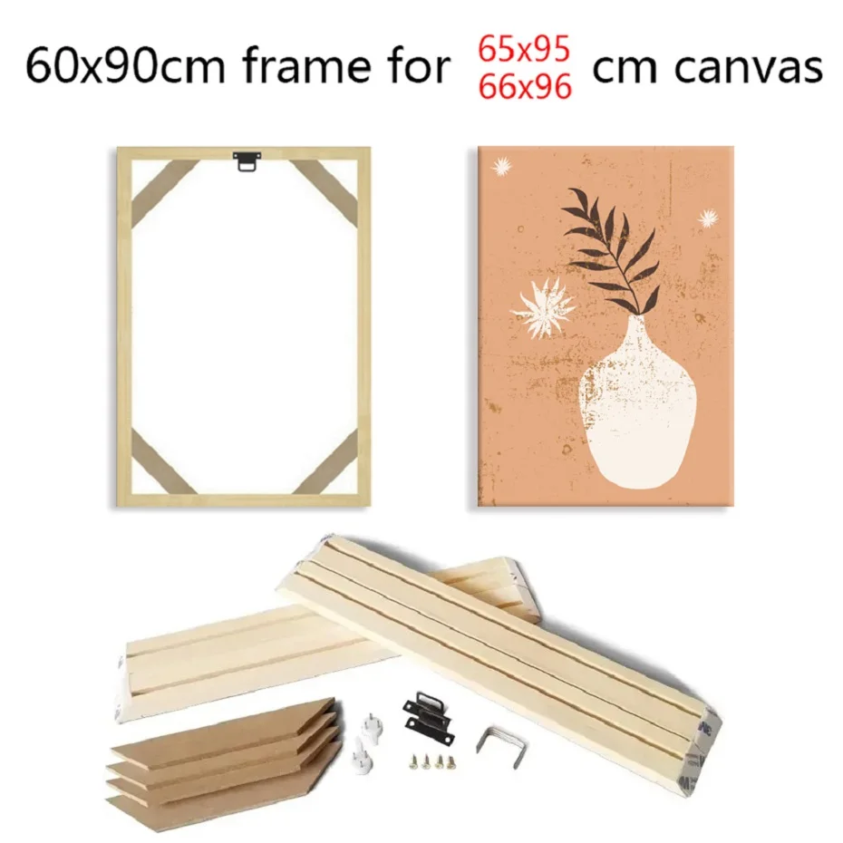 Деревянная Фоторамка 60x90 См Для 65x95 Холст Современный Стиль Настенный
