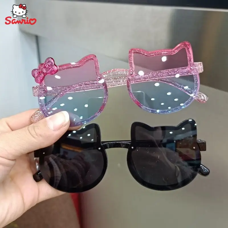 

Kawaii Sanrio Hellokitty Children's Glasses Fashion Sunglasses Uv Protection Sunshade Cute Anime High Appearance Level Newy2K