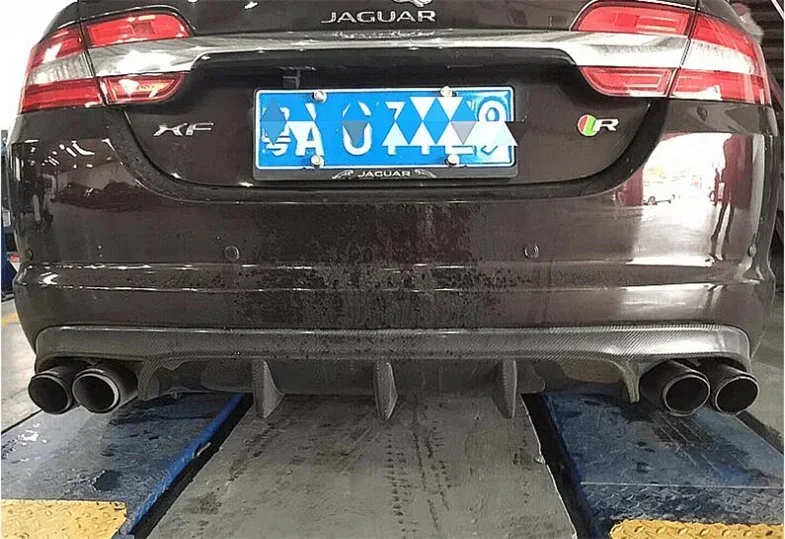 Задний бампер из настоящего углеродного волокна боковые спойлеры диффузор