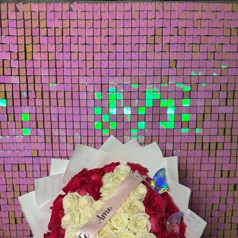 1/10/25/36/49/64 шт. квадратные панели с блестками блестящий мерцающий настенный фон