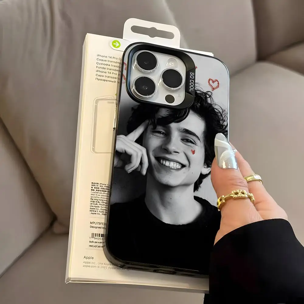 Фото Чехол для телефона T-Timothée H-Hal Chalamet для iPhone 17 Pro Max 16 Pro Max 15 14 13 11 12 Mini Xs X Xr 7 8 Plus Se, цвет серебристый №3