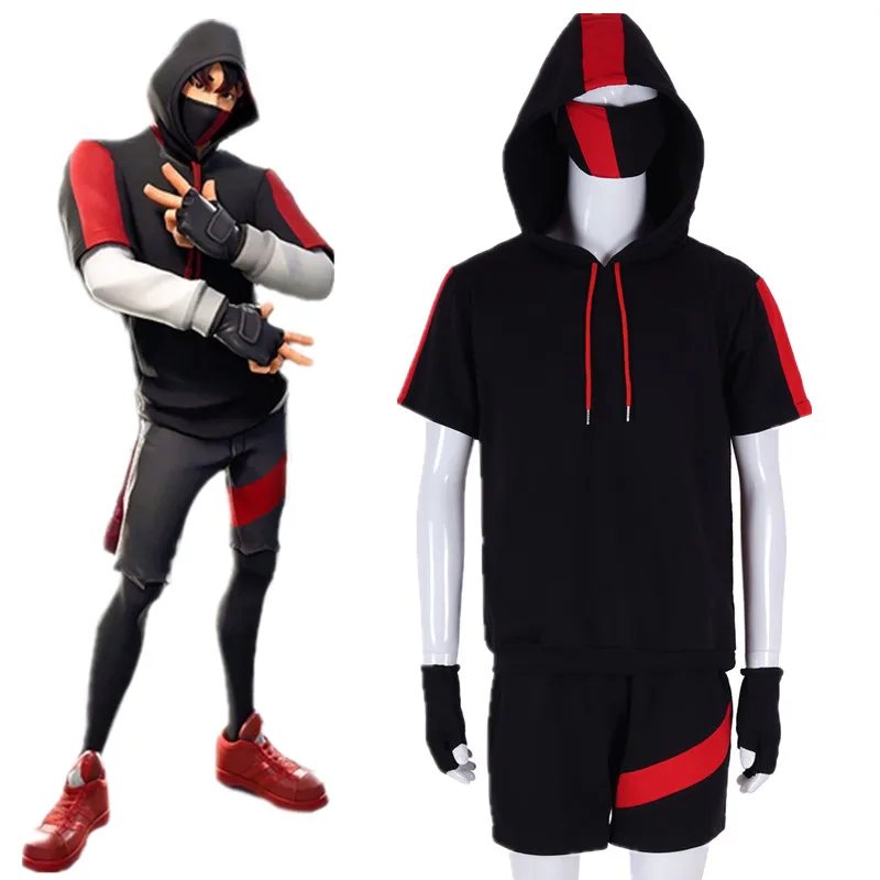 

Game Fortnite Battle Royale Ikonik Cosplay Costume Hoodie Sweatshirt Jacket Sports Suit Halloween Party Gifts