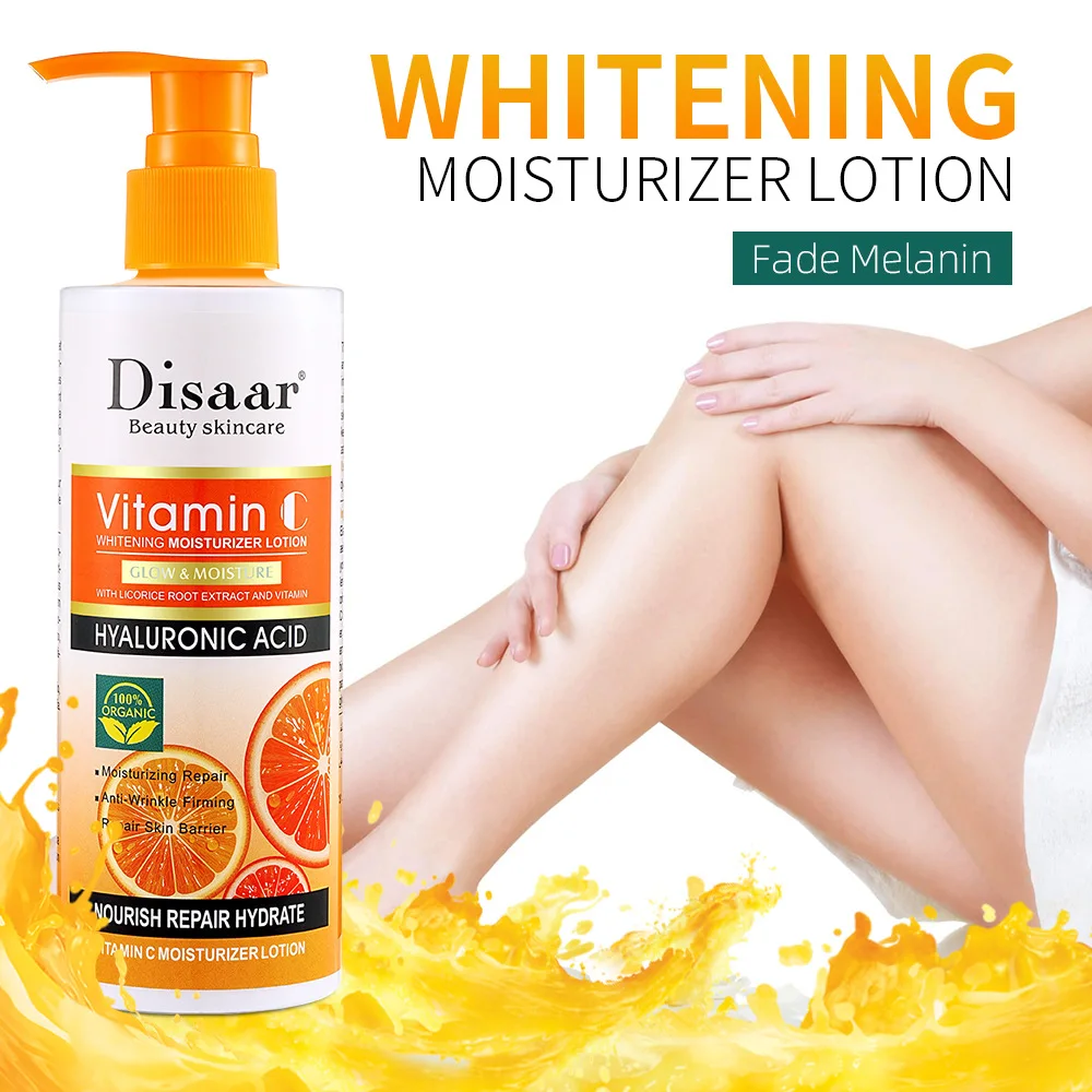 

Disaar Vitamin C Whitening Body Lotion Fade Melanin Anti-wrinkle Firming Lotion Moisturizing Repair Skin Barrier Body Lotion