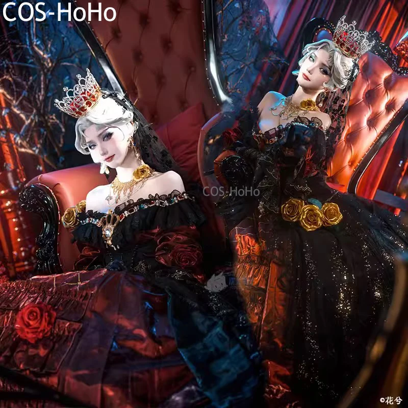 Костюм женский для косплея кровавой королевы с V-образным вырезом