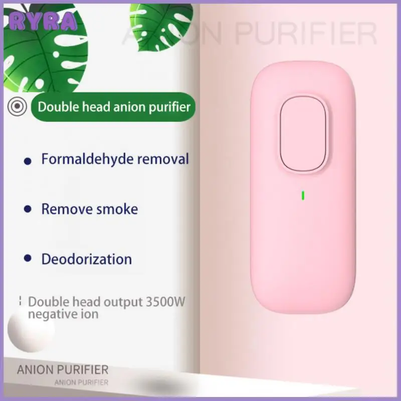 

Three-color Negative Ion Air Purifier Household Deodorization And Second-hand Smoke Mini Portable Plug-in Purifier Direct Sales