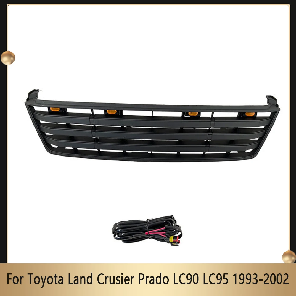 

Auto Exterior Accessories Front Grill Car Grille Fit For Toyota Land Crusier Prado LC90 LC95 1993-2002 W/LED Light W/Letters