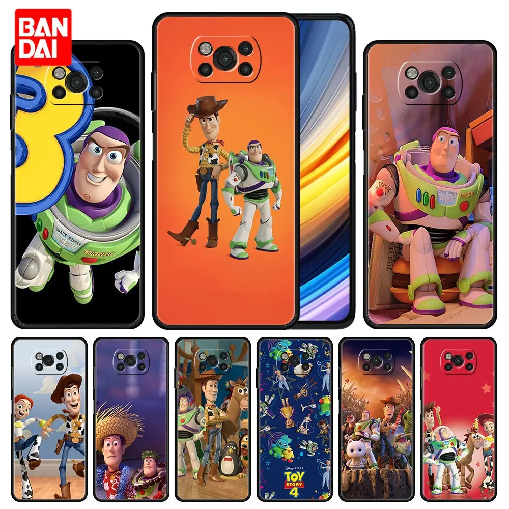 

Cartoon Toy Story Case for Xiaomi Mi Poco X3 NFC F3 Redmi Note 9s 9 9A 9C 8 10 11 9T 8T 10T K40 Pro Plus Cover Funda Soft Black